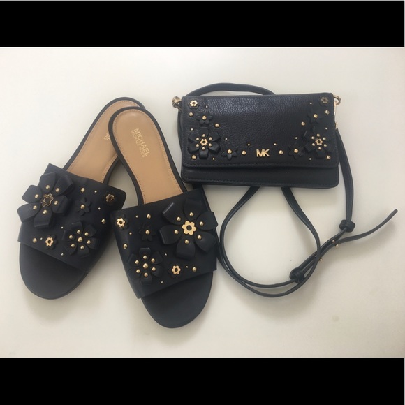 Michael Kors Tara Floral Embellished Slides 7 - Picture 2 of 11